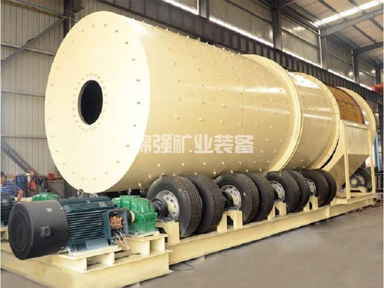 Cylindrical ore washing machine